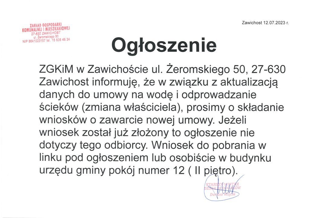 Ogloszenie